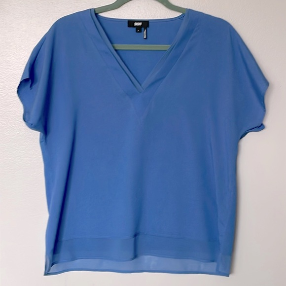 NWOT DKNY Short Sleeve Blouse Shirt Top Size S - Picture 7 of 7